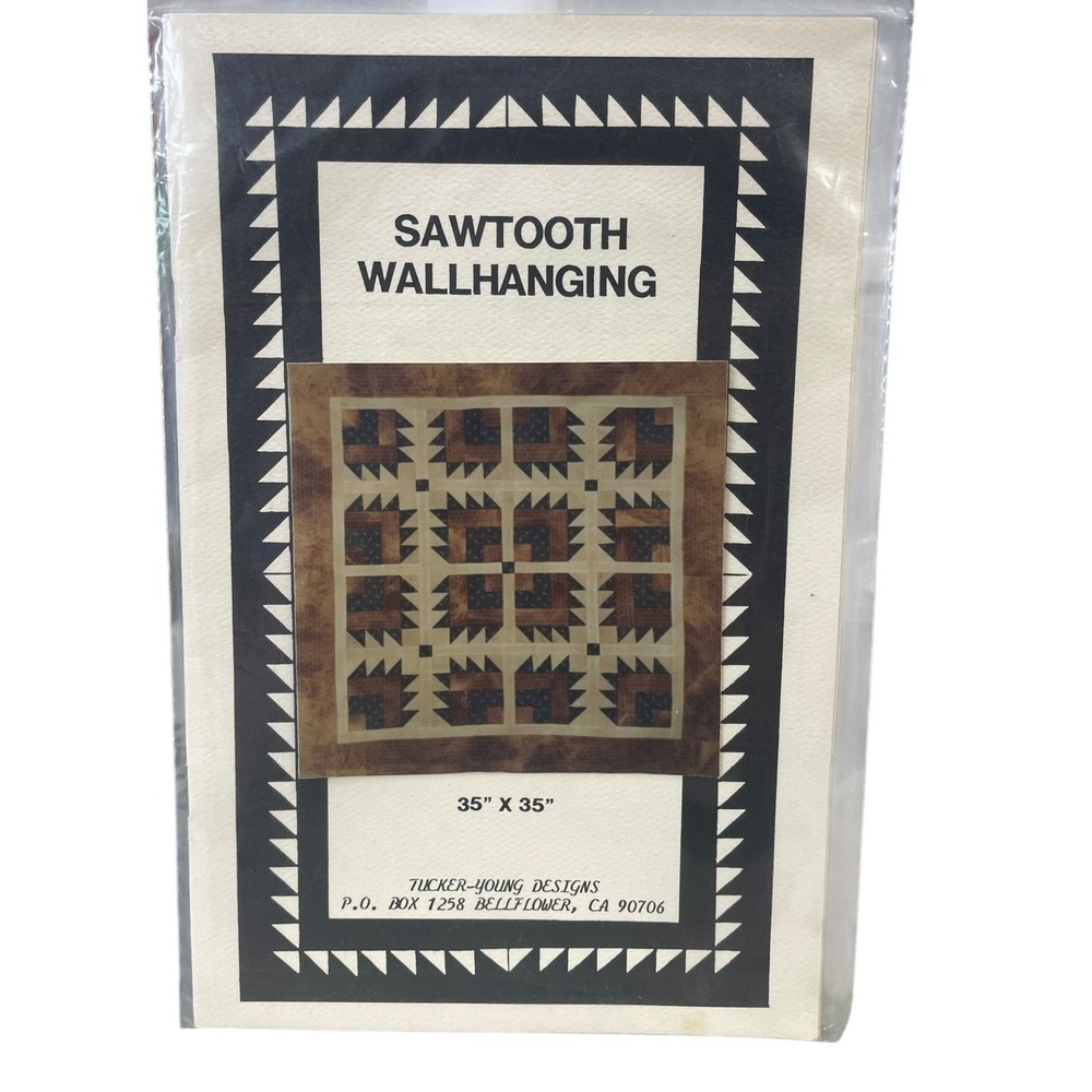 Tucker-Young Designs Sawtooth‎ Wallhanging Quilt Pattern 35" x 35" Traditional